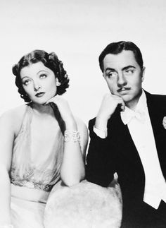 Myrna Low and William Powell as Nora and Nick Charles